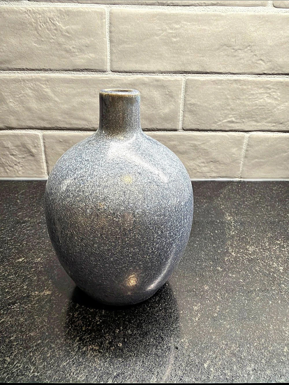 Pottery Barn Seehorn Budvase Long Neck Gray Vase